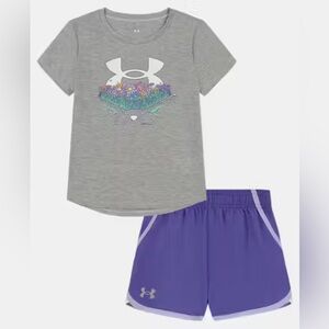 Under Armour Kids' Floral Tee and Shorts Set